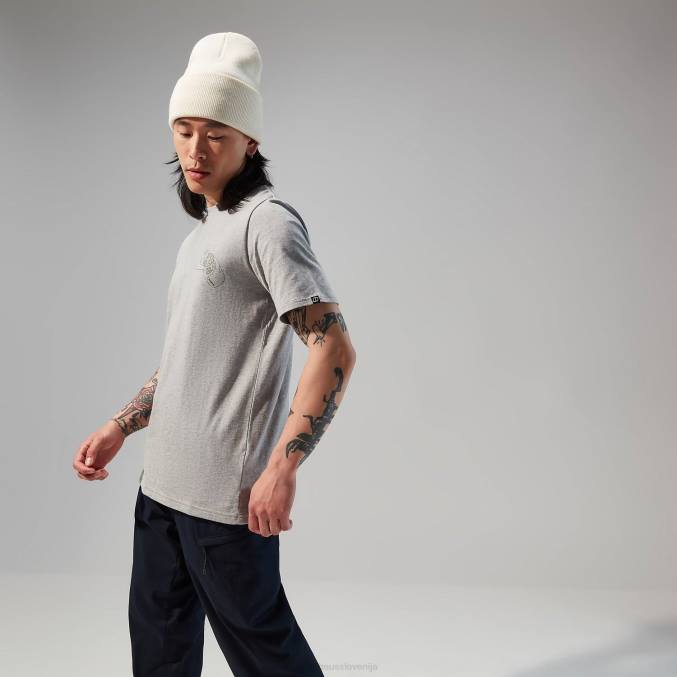 Berghaus moški majica s kratkimi rokavi hike beans 6JTH177 oblačila temno siva