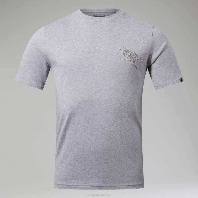Berghaus moški majica s kratkimi rokavi hike beans 6JTH177 oblačila temno siva