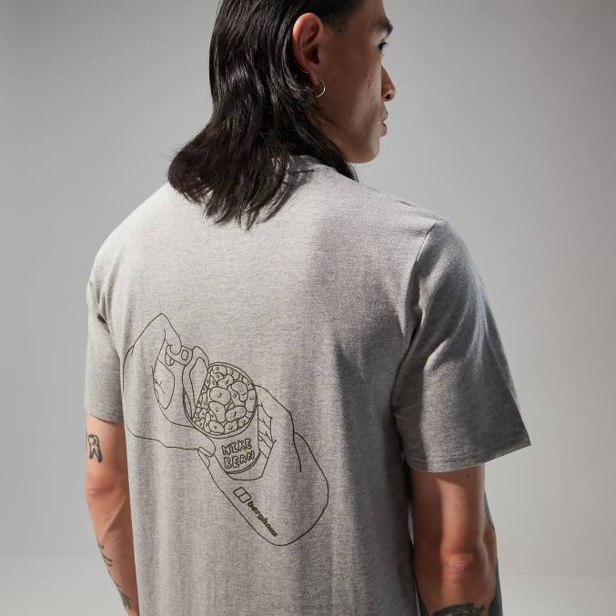 Berghaus moški majica s kratkimi rokavi hike beans 6JTH177 oblačila temno siva