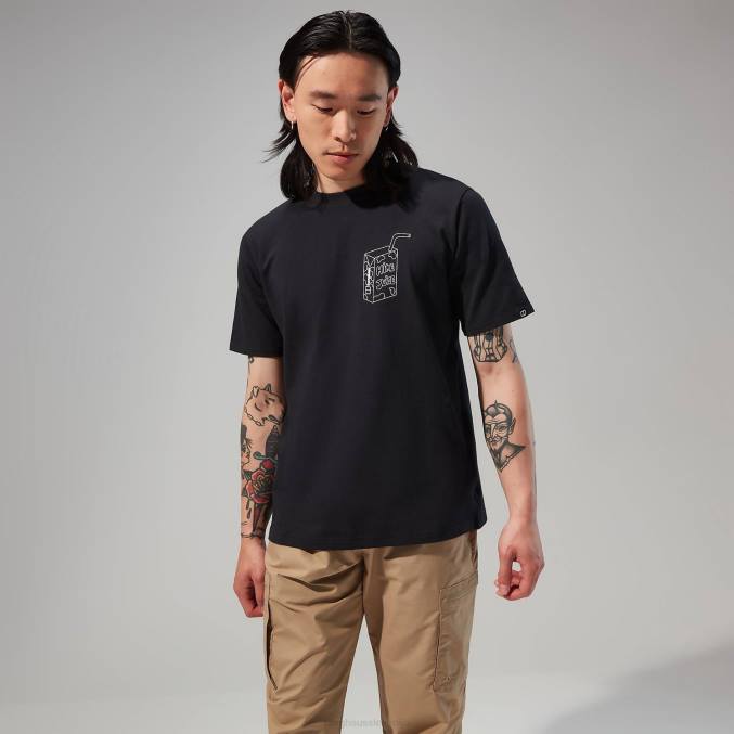 Berghaus moški majica s kratkimi rokavi hike juice 6JTH171 oblačila Črna