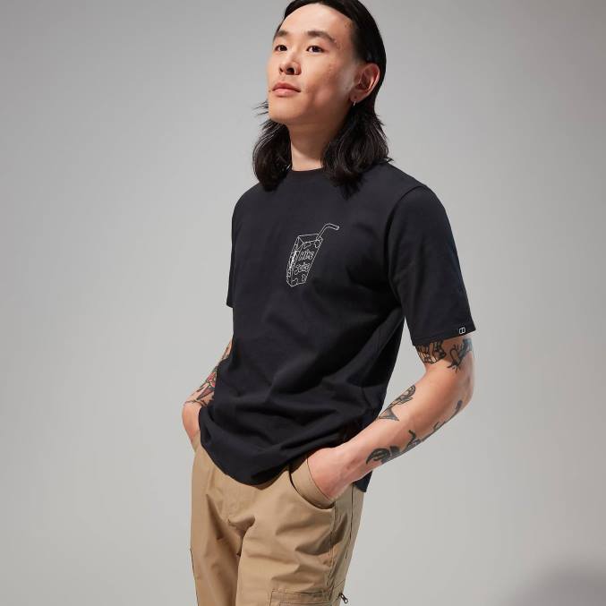 Berghaus moški majica s kratkimi rokavi hike juice 6JTH171 oblačila Črna