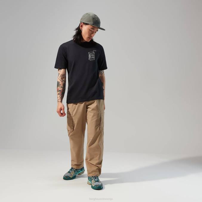 Berghaus moški majica s kratkimi rokavi hike juice 6JTH171 oblačila Črna