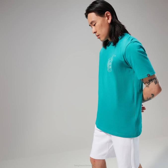 Berghaus moški majica s kratkimi rokavi hike juice 6JTH172 oblačila turkizna