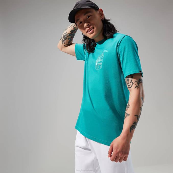Berghaus moški majica s kratkimi rokavi hike juice 6JTH172 oblačila turkizna