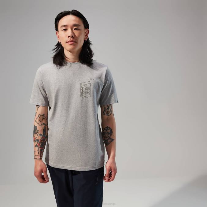 Berghaus moški majica s kratkimi rokavi hike juice 6JTH173 oblačila siva