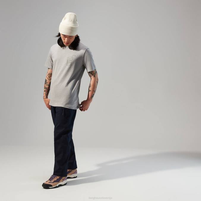 Berghaus moški majica s kratkimi rokavi hike juice 6JTH173 oblačila siva