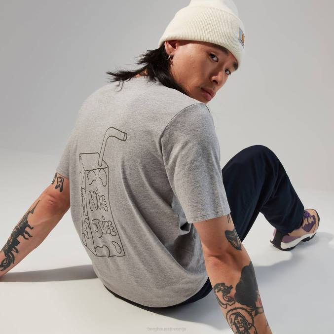 Berghaus moški majica s kratkimi rokavi hike juice 6JTH173 oblačila siva