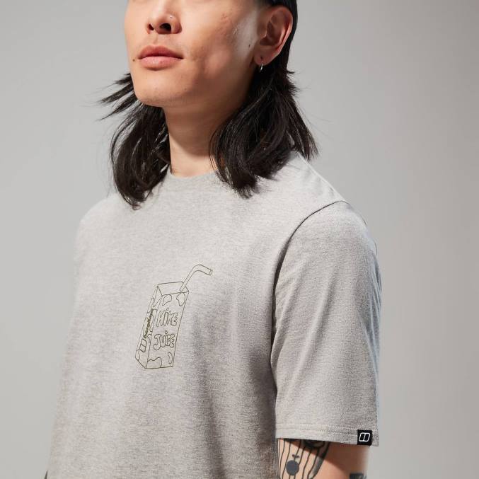 Berghaus moški majica s kratkimi rokavi hike juice 6JTH173 oblačila siva