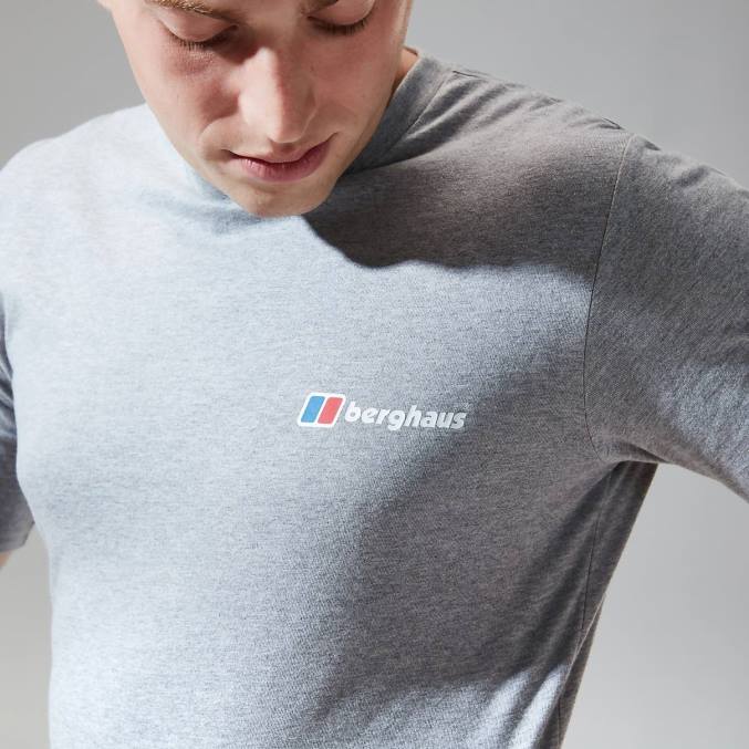 Berghaus moški majica s kratkimi rokavi snowdon 2.0 6JTH186 oblačila temno siva