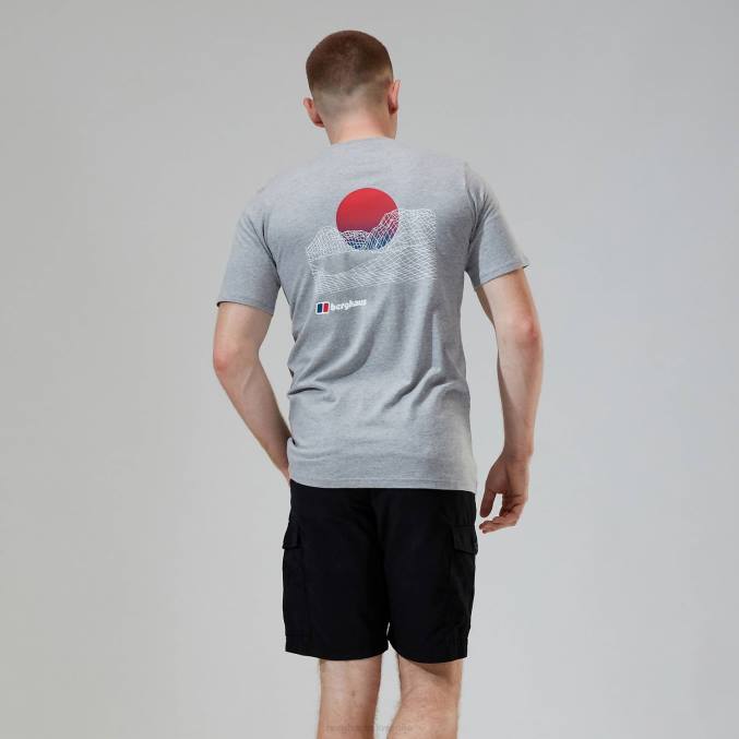 Berghaus moški majica s kratkimi rokavi snowdon 2.0 6JTH186 oblačila temno siva