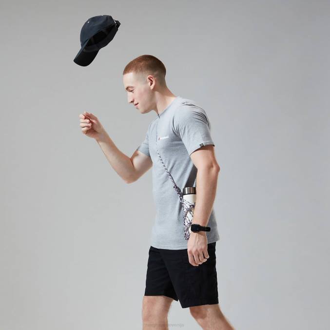 Berghaus moški majica s kratkimi rokavi snowdon 2.0 6JTH186 oblačila temno siva