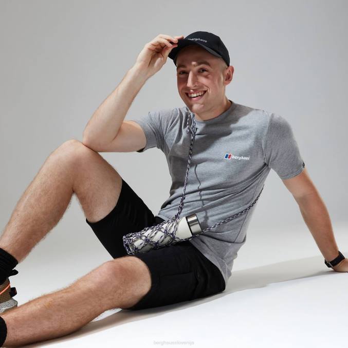 Berghaus moški majica s kratkimi rokavi snowdon 2.0 6JTH186 oblačila temno siva