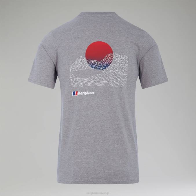 Berghaus moški majica s kratkimi rokavi snowdon 2.0 6JTH186 oblačila temno siva