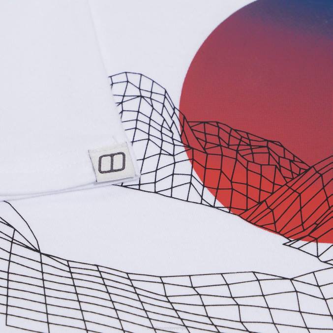 Berghaus moški majica s kratkimi rokavi z barvnim logotipom snowdon 6JTH190 oblačila bela