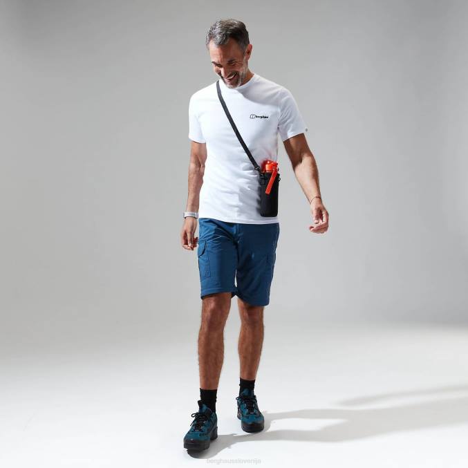 Berghaus moški majica s kratkimi rokavi z barvnim logotipom snowdon 6JTH190 oblačila bela