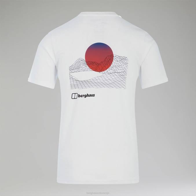 Berghaus moški majica s kratkimi rokavi z barvnim logotipom snowdon 6JTH190 oblačila bela