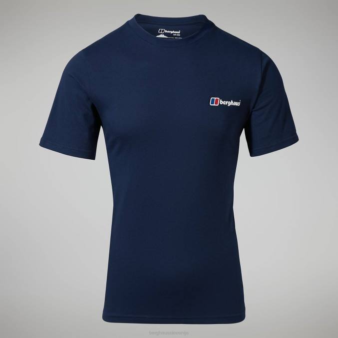 Berghaus moški organska klasična majica z logotipom 6JTH211 oblačila temno modra