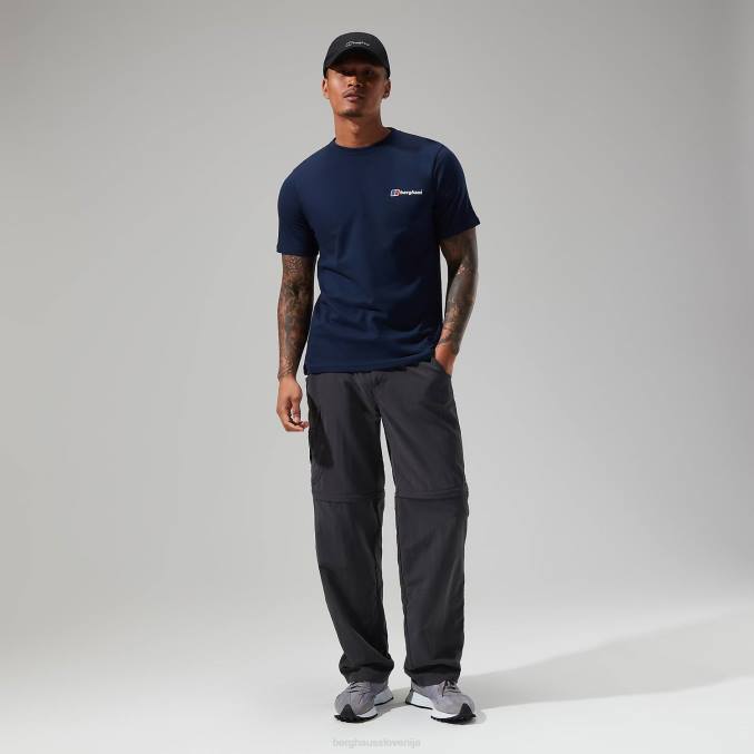 Berghaus moški organska klasična majica z logotipom 6JTH211 oblačila temno modra