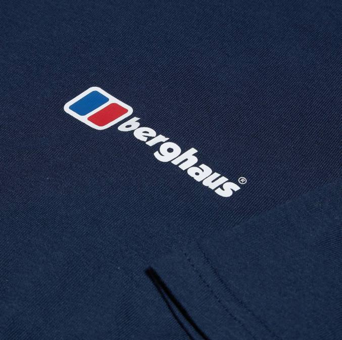 Berghaus moški organska klasična majica z logotipom 6JTH211 oblačila temno modra