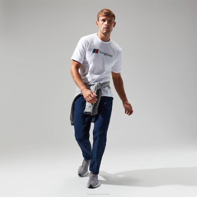 Berghaus moški organska majica z velikim klasičnim logotipom 6JTH206 oblačila bela