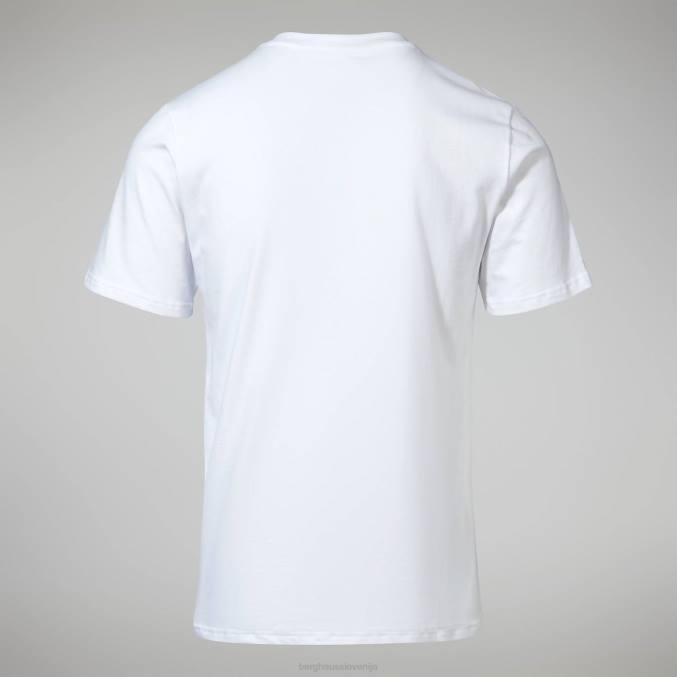 Berghaus moški organska majica z velikim klasičnim logotipom 6JTH206 oblačila bela