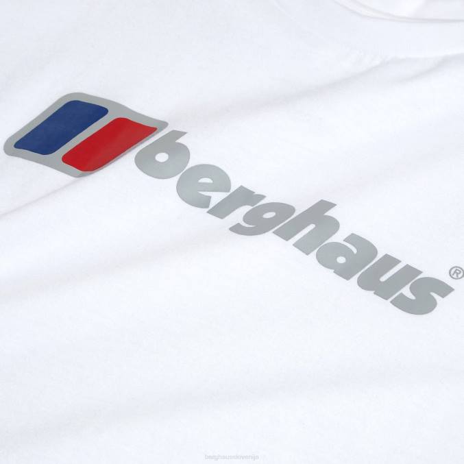 Berghaus moški organska majica z velikim klasičnim logotipom 6JTH206 oblačila bela