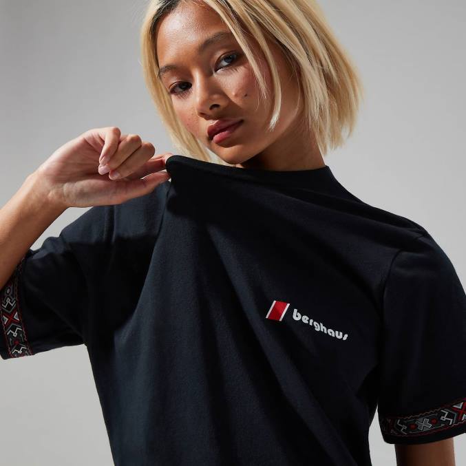 Berghaus moški original tramantana majica 6JTH184 oblačila Črna