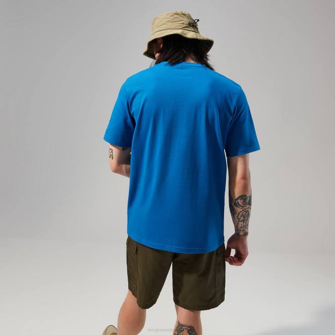 Berghaus moški pohodniška majica s kratkimi rokavi 6JTH178 oblačila modra