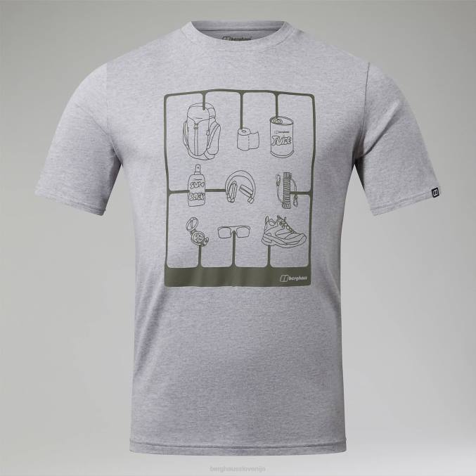 Berghaus moški pohodniška majica s kratkimi rokavi 6JTH180 oblačila temno siva