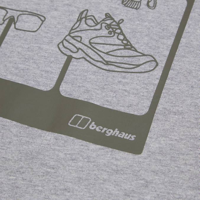 Berghaus moški pohodniška majica s kratkimi rokavi 6JTH180 oblačila temno siva