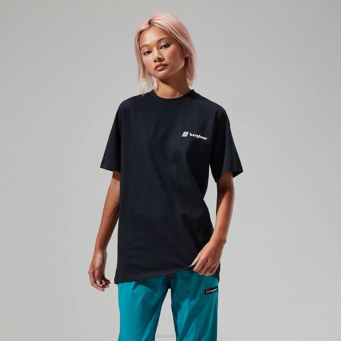 Berghaus moški razvrščene majice s kratkimi rokavi 6JTH222 oblačila Črna