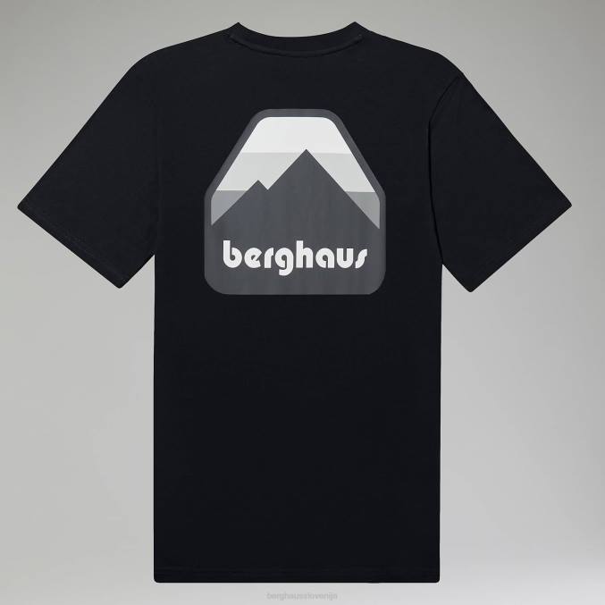 Berghaus moški razvrščene majice s kratkimi rokavi 6JTH222 oblačila Črna