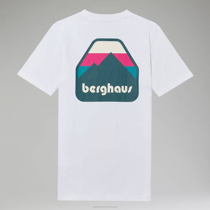 Berghaus moški razvrščene majice s kratkimi rokavi 6JTH223 oblačila bela