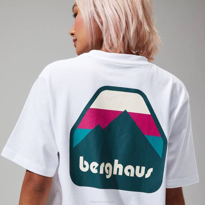 Berghaus moški razvrščene majice s kratkimi rokavi 6JTH223 oblačila bela