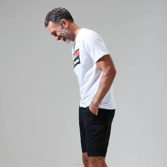 Berghaus moški siva majica s kratkimi rokavi s šiltom 6JTH198 oblačila bela