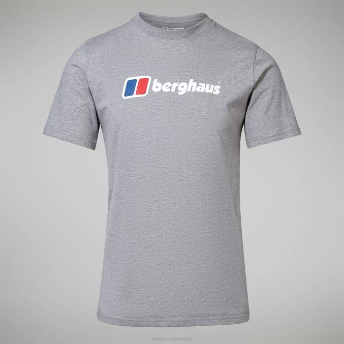 Berghaus moški velika klasična majica z logotipom 6JTH208 oblačila temno siva