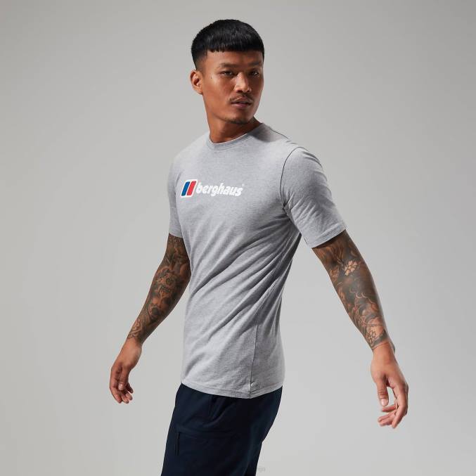 Berghaus moški velika klasična majica z logotipom 6JTH208 oblačila temno siva