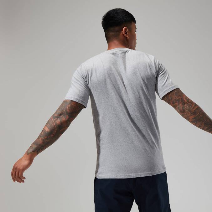 Berghaus moški velika klasična majica z logotipom 6JTH208 oblačila temno siva