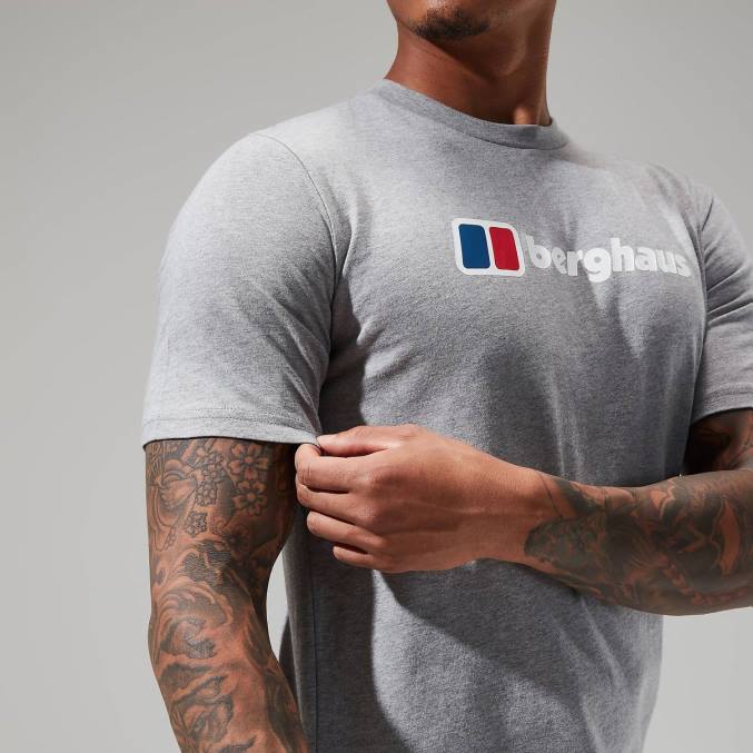 Berghaus moški velika klasična majica z logotipom 6JTH208 oblačila temno siva