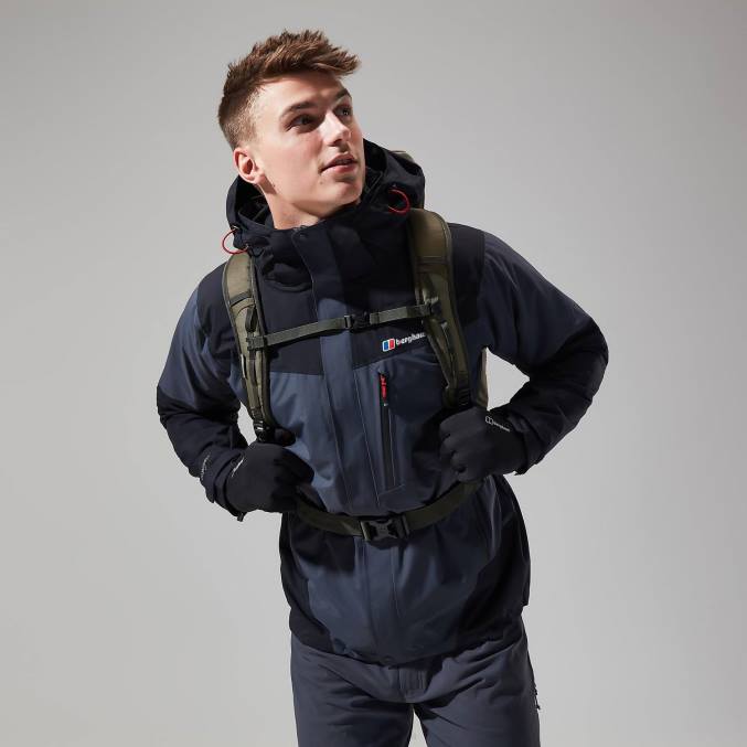 Berghaus moški arran jakna 6JTH16 oblačila temno siva/črna