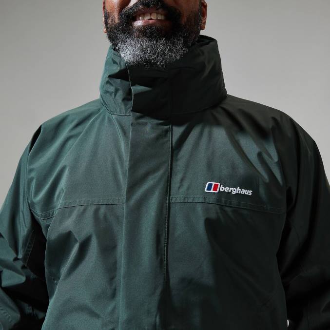 Berghaus moški dolga karnizna interaktivna jakna 6JTH45 oblačila temno zelena