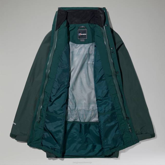 Berghaus moški dolga karnizna interaktivna jakna 6JTH45 oblačila temno zelena