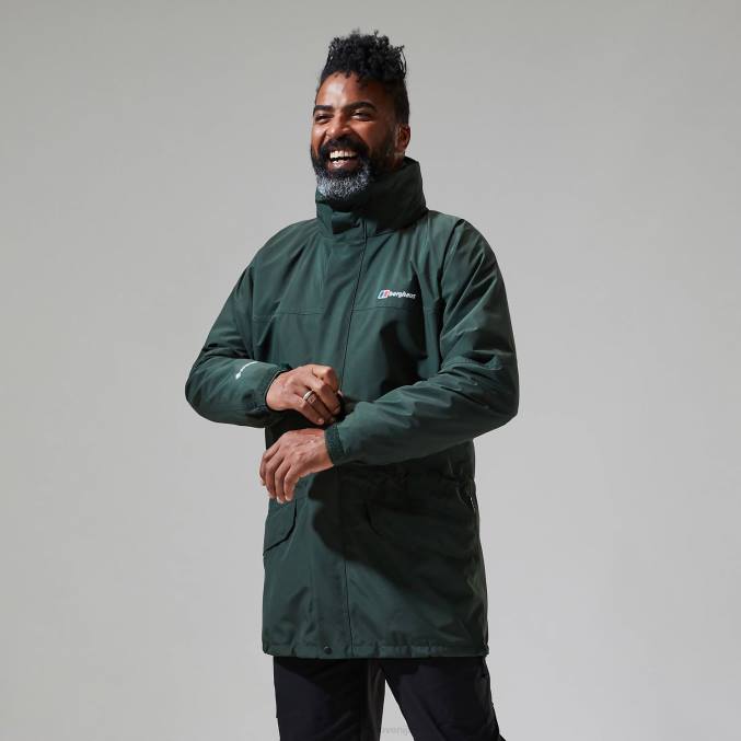 Berghaus moški dolga karnizna interaktivna jakna 6JTH45 oblačila temno zelena