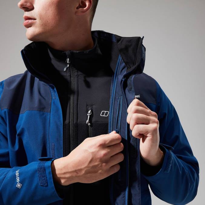 Berghaus moški interaktivna jakna hillwalker 6JTH30 oblačila modra/temno modra