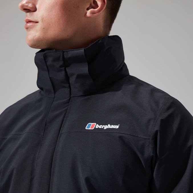 Berghaus moški interaktivna jakna hillwalker 6JTH31 oblačila Črna