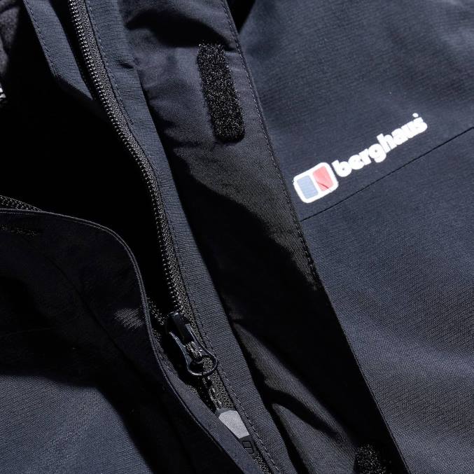 Berghaus moški interaktivna jakna hillwalker 6JTH31 oblačila Črna