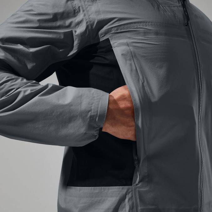 Berghaus moški jakna mtn guide hyper alpha 6JTH48 oblačila siva/črna