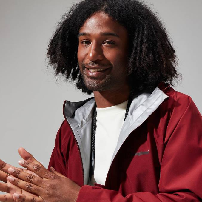 Berghaus moški jakna paclite 2.0 6JTH7 oblačila temno rdeča