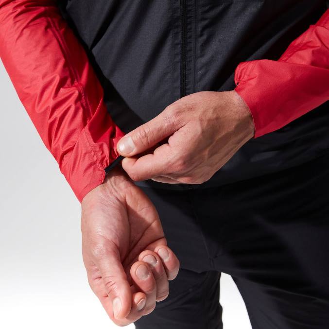 Berghaus moški mtn guide hyper lt jakna 6JTH36 oblačila črna/rdeča