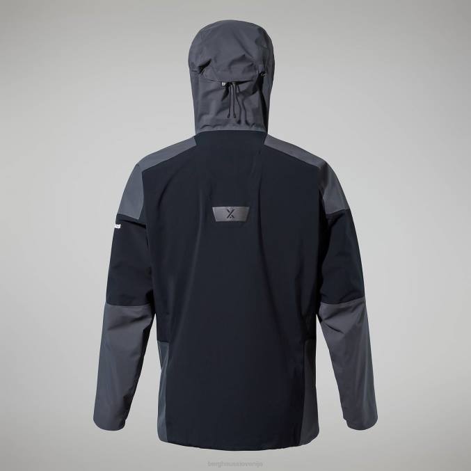 Berghaus moški mtn vodnik gtx pro jakna 6JTH23 oblačila črtasto siva/črna